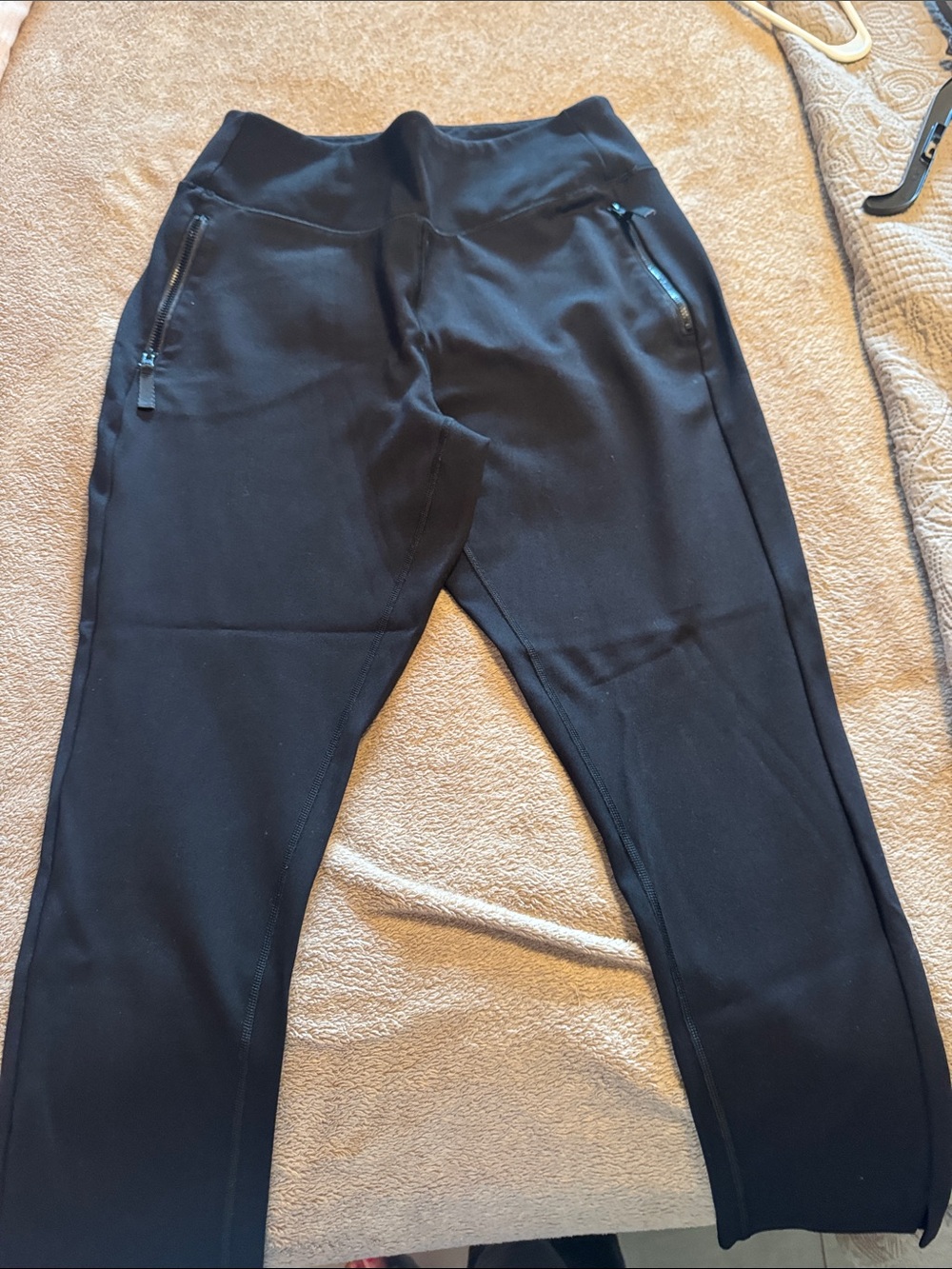 Women's Black Active Zip-Pocket Track Pants